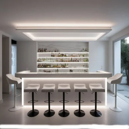 bar moderno bianco su misura